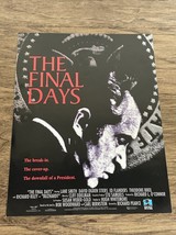 The Final Days Original Press Kit Sheet Video Store Promo KG JD - $11.18