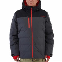 Spyder Men’s Outdoor Insulated Down Jacket Size XL Gray/Black - £81.00 GBP