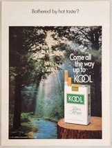 1971 Print Ad Kool Filter Kings Cigarettes River Runs Through Forest - $17.65