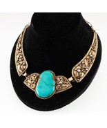 Charlie Pauline Hannaweeke Turquoise Collier Fixé En 12K G.F.Argent Ster... - $3,156.66 CAD
