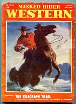 Masked Rider Western Pulp February 1952- Telegraph Trail VG- - £49.65 GBP