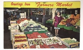 Greetings from Farmers Market, Los Angeles, California CA Vintage Postcard - $6.00