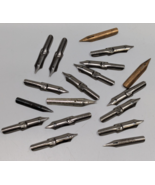 LOT of 18 Dip Pen Nib Dow&#39;s Gold Alloy - Columbia Stub 200 - Parker - Sp... - $49.49