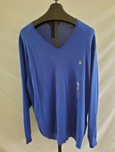 NWT Polo Ralph Lauren Blue Pima cotton Thin Knit Sweater Mens 3XB - £35.55 GBP