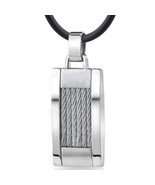 Stainless Steel European Style Twisted Cable Pendant - $88.50 CAD
