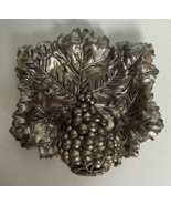Vintage Godinger Silver Plated Grape Cluster and Leaf Candy Dish 7&quot; x 6.... - €13,00 EUR