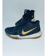 Nike Kyrie 3 Obsidian/Metallic Gold Summit White Mens Sneakers Size 8 Ba... - £58.30 GBP