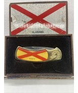 Alabama State Flag Pocket Knife – Folding Knife – Collectible EDC – Vintage Gift - $25.73
