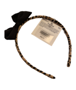 Leopard Print Bow Headband With Black Ribbon Accent Janie and Jack NWT - $218.05 MXN