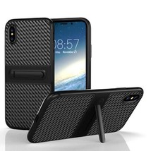 Black TPU Kickstand Case for Apple iPhone X XS - Hard Shockproof Cover U... - $3.00