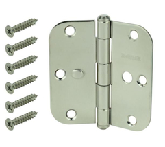 Everbilt 3-1/2 inch X 5/8 inch Radius Stainless Steel Security Door Hinge - £7.65 GBP