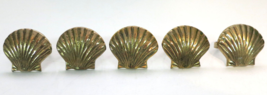 Vintage Brass Sea Clam Shell Design Napkin Rings Bundle - $18.10