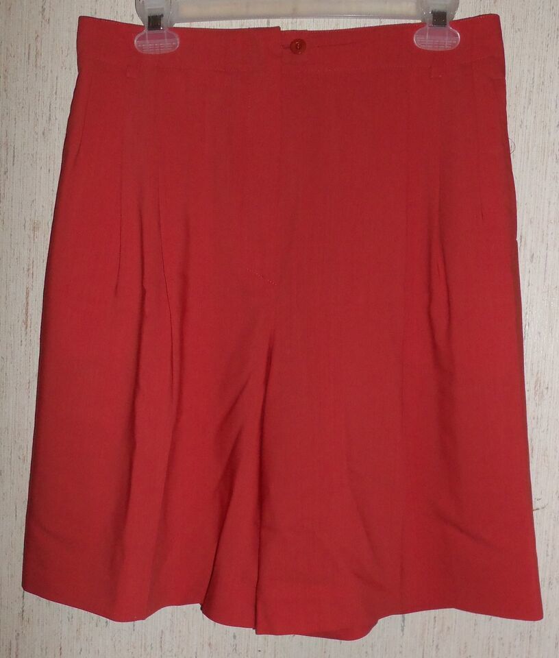 NEW WOMENS Zanella &quot;KATHERINE&quot; MADE IN ITALY CORAL ORANGE SHORTS  SIZE 14 - $23.33