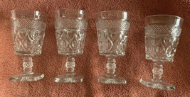 Vintage Imperial CAPE COD Long Stem Water Glasses Square Foot Clear Set ... - $28.99