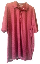 Greg Norman Polo Shirt Shark ML75 Play Dry Mens XXL Short Sleeve Red Stripe - £7.53 GBP