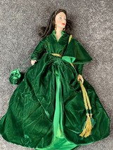 Gone With The Wind Scarlett O’Hara Large 22&quot; Porcelain Doll Franklin Mint 1990 - £59.77 GBP