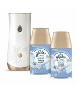 Glade Automatic Spray Holder Kit Air Freshener Spray &amp; Refills Clean Linen - £18.35 GBP