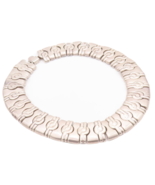 925 Sterling Silver Vintage Necklace Solid Carved Repeating Design  NE4302 - $460.05
