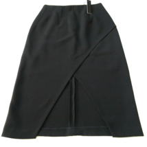 NWT Alice + Olivia Denby in Black Wrap Crossover Ponte Pencil Skirt 4 $250 - £41.69 GBP