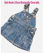 EUC Oshkosh Vintage Denim Dress Size 12 Months Butterflies - €10,82 EUR