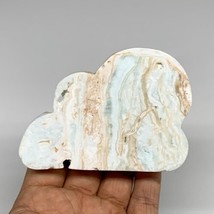 201.2g, 3.5&quot;x2.5&quot;x0.7&quot;, Natural Caribbean Calcite Cloud Crystal @Afghanistan, B3 - £39.33 GBP