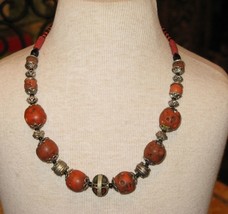 Old coral necklace -Antique coral necklace -Coral jewelry -Coral necklace -Coral - £107.87 GBP