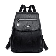 New Women Leather Backpacks High Quality Female Vintage Backpack For Girls Schoo - £31.98 GBP