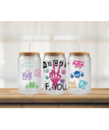 ABCDEF YOU  | UV DTF 16oz Glass Can - $5.47 CAD