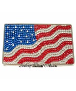 Anthony David USA Flag Crystal Cigarette Case with Swarovski Crystals - £23.56 GBP