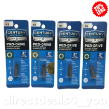 Century Drill &amp; Tool #69183 #3 Pozi-Drive Insert Screwdriver Bits Pack of 4 - £18.98 GBP