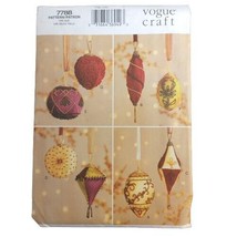 Vogue Craft 7788 Pattern Beaded Ornaments 6.5&quot; to 3&quot; OS VTG Uncut - £11.54 GBP