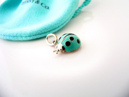 Tiffany &amp; Co Ladybug Charm Beetle Pendant Silver Blue Enamel 4 Necklace Bracelet - £478.01 GBP