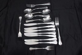 National Stainless Flatware Satin Finish Unknown Pattern Set of 15 - £14.55 GBP