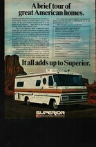 Superior Motor Home by Sheller-Globe Print Ad from Magazine Vintage 1977 b2 - £20.77 GBP