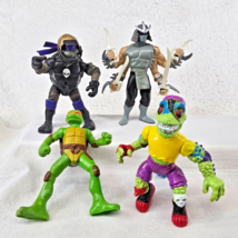 TMNT Teenage Mutant Ninja Turtles Lot of 4 Action Figures Turtles Shredder Gecko - £11.40 GBP