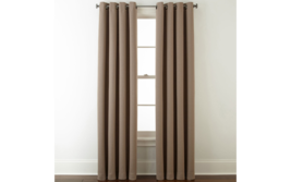 (1) JCPenney JCP Home Wallace DARK MOCHA BROWN Blackout Grommet Curtain ... - $79.19