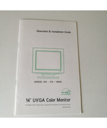 KD-1450G 14&quot; UVGA Color Monitor Operation &amp; User Guide - £3.90 GBP