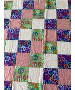 Handmade by PZQUILTS  Peace Symbols Teen Throw Quilt - $65.95