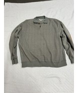 Men&#39;s Orvis Collared Sweater with Leather Elbow Patches XXL Stained - £14.23 GBP