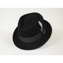 Bruno Capelo Hat Wool Fedora Diamond Crown Santana Stingy Brim SA200 Black image 3