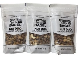 Trader Joe&#39;s Everything But the Bagel Nut Duo Almonds Cashews 8 OZ 3 Pk ... - $19.99