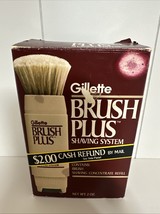 New in Box Gillette Brush Plus Shaving System Kit Vintage 1984 - $437.43 MXN
