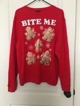 Fifth Sun Men&#39;s Red Sweatshirt Gingerbread Man Holiday Christmas Size XL  - $40.59