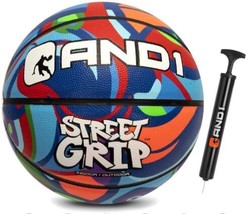 AND1 Street Grip Premium Composite Basketball &amp; Pump- Official Size 7 (29.5 In.) - £25.04 GBP