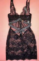 Victoria&#39;s Secret XS,S,M,L SLIP DRESS mini black lace satin SHINE STRAP ... - $118.79