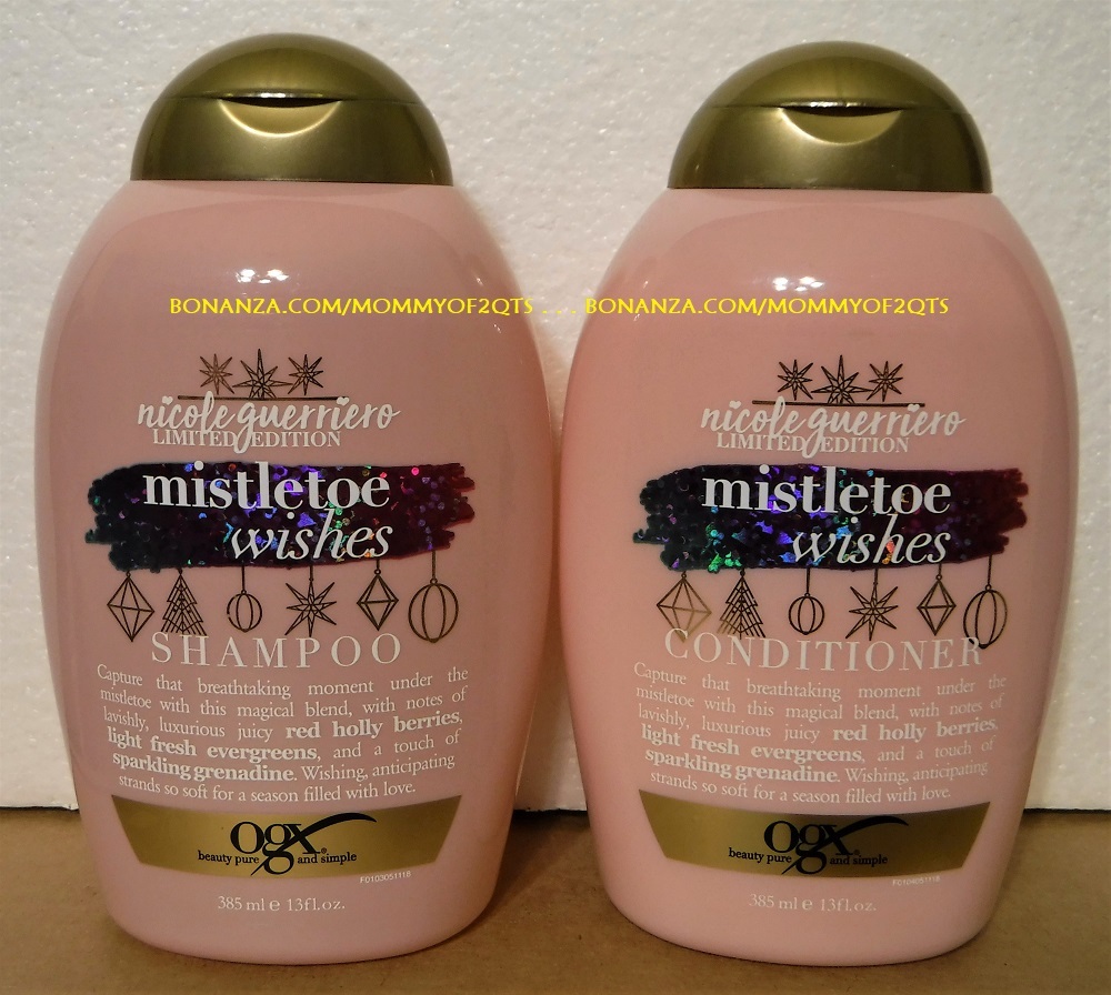 OGX Organix MISTLETOE WISHES Shampoo Conditioner Nicole Guerriero Limited Ed - $20.00
