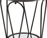 Furniture of America Pacific Luxury Glam 1-Shelf Glass Top 20 in. Round ... - $405.99