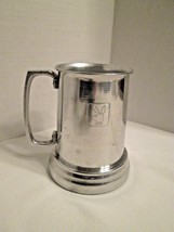 g69 Playboy Bunny Beer Stein Aluminum Glass Bottom Tankard Cup Mug Vintage - $12.86