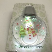 Midwest snowman Christmas ornament light up flashing  ornament/stocking stuff - $11.88