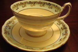 Grosvenor made in Compatible with England cup and saucer, light green an... - $38.21